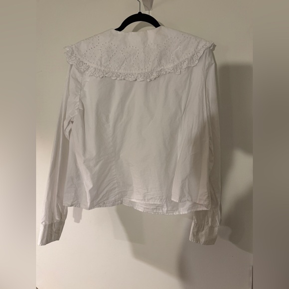 H&M embroidered poplin blouse with Peter Pan collar - Picture 3 of 3